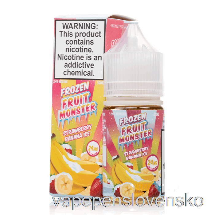 ľadová Jahoda Banán - Mrazené Ovocie Monster Salts - 30ml 24mg Vape Bez Nikotinu